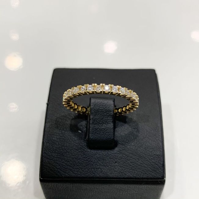 (V50) 585er Gold Zirkonia Ring - Memoire Ring - Gr. 54