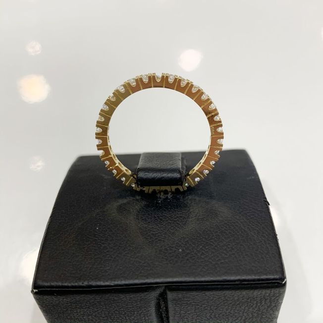 (V48) 585er Gold Zirkonia Ring - Memoire Ring - Gr. 56