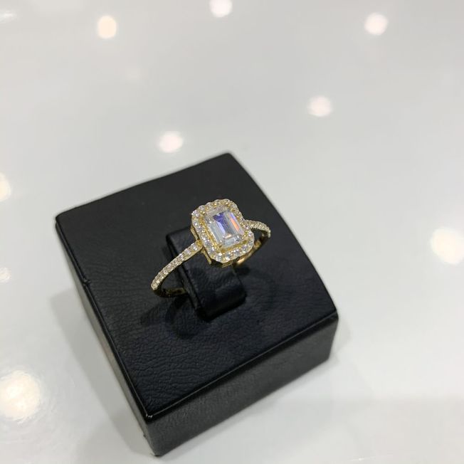 (R1309) 585er Gold Zirkona Ring 14 Karat Gold 