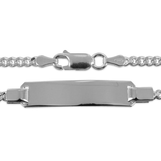 925 Sterling Silber ID-Armband ohne Herz